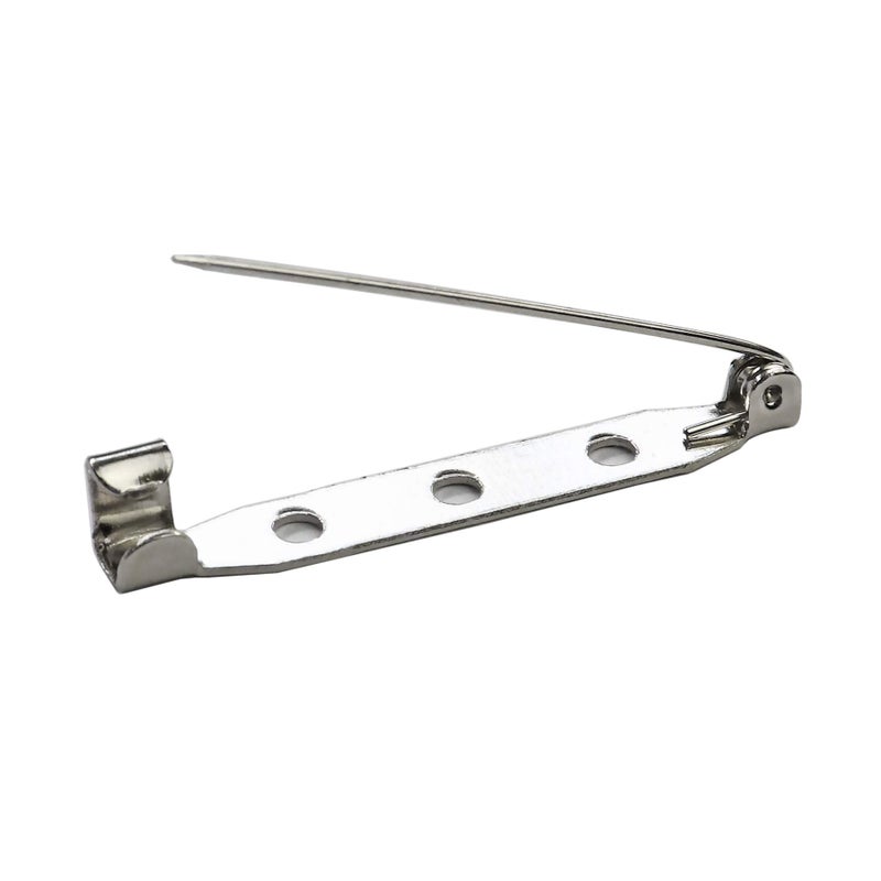 Millennial Essentials Bar Pins Brooch Clasp Pin Backs Safety Pin 100 Pieces Silver for Name Tags, Badges 1.5 Inch (38mm) - Image 4